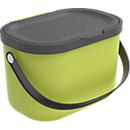 Poubelle bio ALBULA, capacité 3,2 litres, poignée en arceau, plastique recyclé, L 172 x P 222 x H 147 mm, citron vert