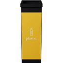 Poubelle de tri Paperflow, capacité 60 l, pour plastique, extensible, L 363 x l 263 x H 760 mm, polystyrène, jaune-noir