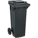 Poubelle GMT, 60 l, mobile, gris noir