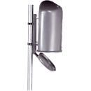 Poubelle ovale, 45 litres, sans clapet basculant en inox, anthracite/mica