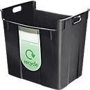 Poubelle pour tri sélectif, 40 L, noir