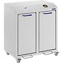 Poubelle pour tri sélectif G-collect X 2001, L 720 x l. 490 x H 800 mm, double