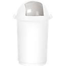 Poubelle pour tri sélectif, plastique, blanc