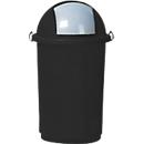 Poubelle pour tri sélectif, plastique, gris