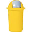 Poubelle pour tri sélectif, plastique, jaune