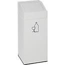 Poubelle pour tri sélectif VAR, volume 45 L, blanc