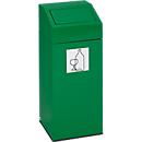 Poubelle pour tri sélectif VAR, volume 45 L, vert