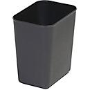 Poubelle Probbax, capacité 13,2 l, ignifuge, sans seau intérieur/couvercle/poignée, L 280 x l 210 x H 310 mm, plastique, gris foncé