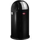 Poubelle Pushboy WESCO, 50 litres, Ø 390 x H 755 mm, noir
