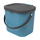 Poubelle Rotho ALBULA, système de recyclage, 6 l, empilable, plastique (sans BPA), bleu horizon