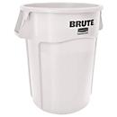Poubelle rubbermaid Brute, 166,5 l, ronde, anti-UV, L 612 x l 717 x H 796 mm, polyéthylène, blanc