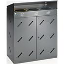Poubelles de tri sélectif VAR, triple, hématite