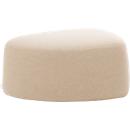 Pouf GOGO Leyform, moyen, ovale, L 980 x P 910 x H 390 mm, avec patins, revêtement en tissu, beige