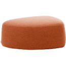 Pouf GOGO Leyform, moyen, ovale, L 980 x P 910 x H 390 mm, avec patins, revêtement en tissu, brun terracotta