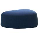 Pouf GOGO Leyform, moyen, ovale, L 980 x P 910 x H 390 mm, avec patins, revêtement tissu, bleu foncé
