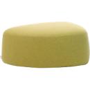 Pouf GOGO Leyform, moyen, ovale, L 980 x P 910 x H 390 mm, avec patins, revêtement tissu, jaune