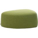 Pouf GOGO Leyform, moyen, ovale, L 980 x P 910 x H 390 mm, avec patins, revêtement tissu, vert clair