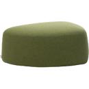 Pouf GOGO Leyform, moyen, ovale, L 980 x P 910 x H 390 mm, avec patins, revêtement tissu, vert mousse