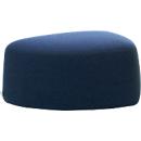 Pouf GOGO Leyform, moyen, ovale, L 980 x P 910 x H 440 mm, avec patins, revêtement en tissu, bleu foncé