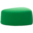 Pouf GOGO Leyform, moyen, ovale, L 980 x P 910 x H 440 mm, avec patins, revêtement en tissu, vert