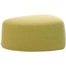 Pouf GOGO Leyform, moyen, ovale, L 980 x P 910 x H 440 mm, avec patins, revêtement tissu, jaune