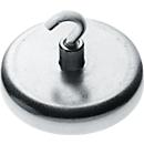 Power magnet with hook, Ø 25 mm, adhesive force 4 kg, galvanised, 5 pieces