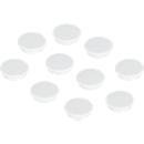 Power magneten Franken, rond, tot 0,3 kg, speciale coating, Ø 24 mm, kunststof, wit, 10 stuks