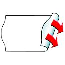 Preisetiketten METO®, für 2-zeilige Preisauszeichner, permanenthaftend, Wellenrand, B 26 x H 16 mm, FSC®-Papier, weiß, 36 Rollen mit 1200 Stück