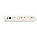 Premium-Line stekkerdozen, 6-voudig, wit