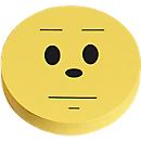 Presentatiekaartjes - papier - Smiley neutraal - Ø 93 mm - geel - 100 stuks