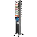 Présentoir mobile EPI - l. 300 x P 385 x H 1675 mm - 16 compartiments - coloris aluminium