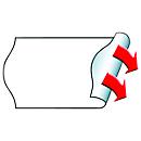 Prijsetiketten METO®, voor 1-regelige prijsetiketten, permanente kleefstof, golvende rand, B 22 x H 12 mm, FSC® papier, wit, 42 rollen met 1500 stuks