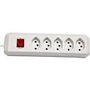 Prise multiple brennenstuhl® cleverLINE, 5x, jusqu'à 2300 W, avec interrupteur éclairé, IP20, longueur du câble 1,5 m, plastique, blanc