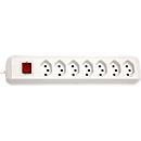 Prise multiple brennenstuhl® cleverLINE, 7x, jusqu'à 2300 W, avec interrupteur éclairé, IP20, longueur du câble 2 m, plastique, blanc