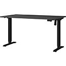 Profi 2.0 bureau, elektrisch in hoogte verstelbaar, B 1400 x D 800 x H 710 - 1190 mm, grafiet/zwart