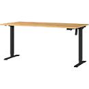 Profi 2.0 bureau, elektrisch in hoogte verstelbaar, B 1600 x D 800 x H 710 - 1190 mm, Grandson eiken/zwart