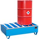 Profiellekbak type PW vlg. StawaR, voor 2 vaten, 224 l, 59 kg, blauw