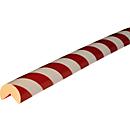 Profilé de protection d'angle type A+, unité de 1 m, blanc/rouge