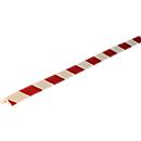 Profilé de protection d'angle type E, rouleau de 5 m, blanc/rouge