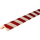Profilé de protection d'angle type H+, unité de 1 m, blanc/rouge