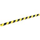 Profilé de protection d'arêtes Durable E8R, rond, autocollant, pour l'intérieur &amp; l'extérieur, évidement 8 mm, L 1000 mm, mousse PU, jaune/noir