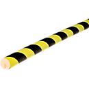Profilé de protection des chants type B, unité de 1 m, jaune/noir, réfléchissant à la lumière du jour