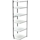 PROGRESS 2000 stalen hoekstelling, zonder achterwand, B 400 x D 400 x H 2250 mm, zwarte frame