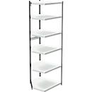 PROGRESS 2000 stalen hoekstelling, zonder achterwand, B 400 x D 600 x H 2250 mm, zwarte frame