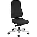 Prosedia bureaustoel LEANOS V ERGO, synchroonmechanisme, zonder armleuningen, ergonomische rugleuning, zwart/aluminium gepolijst