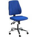 Prosedia bureaustoel YOUNICO PLUS 8, synchroonmechanisme, zonder armleuningen, halfhoge rugleuning, aluminium gepolijst/blauw