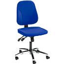 Prosedia bureaustoel YOUNICO PLUS 8, synchroonmechanisme, zonder armleuningen, lage 3D-rugleuning, aluminium gepolijst/blauw