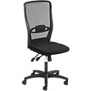 Prosedia office chair YOUNICO PLUS 8 Design, synchronised mechanism, without armrests, lumbar support, black/black