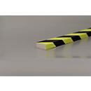 Protección de superficies tipo D, rollo de 5 m, amarillo/negro, fluorescente de día