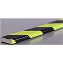Protección de superficies tipo F, pieza de 1 m, amarillo/negro, fluorescente de día, magnético